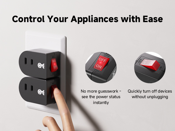 Convenient wall outlet switch with power-off indicator light