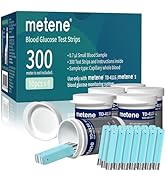 Metene TD-4116 Blood Glucose Test Strips, 300 Count Test Strips for Diabetes, Use with metene TD-...