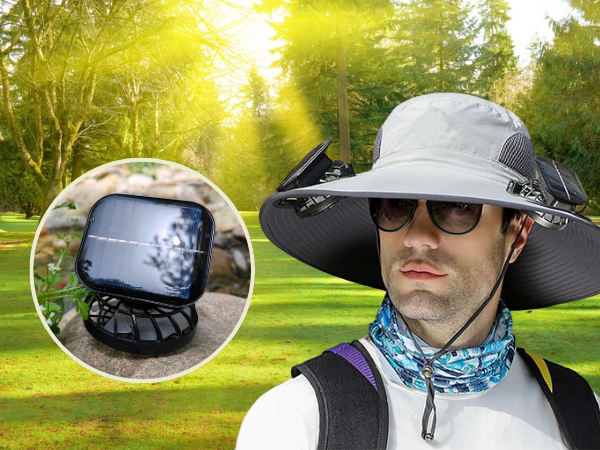 fan hat solar powered