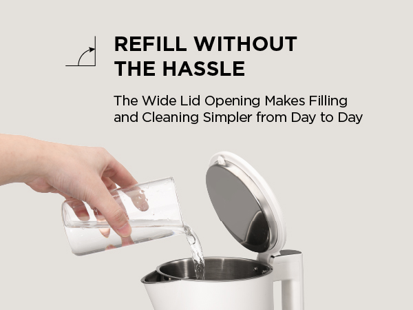 Insulated double wall electric teakettle, cool touch kettle with auto shut off and boil dry safety