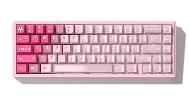 Purple Keyboard Keycaps Jelly,Cute Clear Keycaps PBT/PC, Transparent Custom keycap dye sub key caps