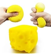 Cheese Cubes Squishy Toys Stress Balls for Adults and Kids (1PCS) Stretchy Sensory Fidget Toys St...