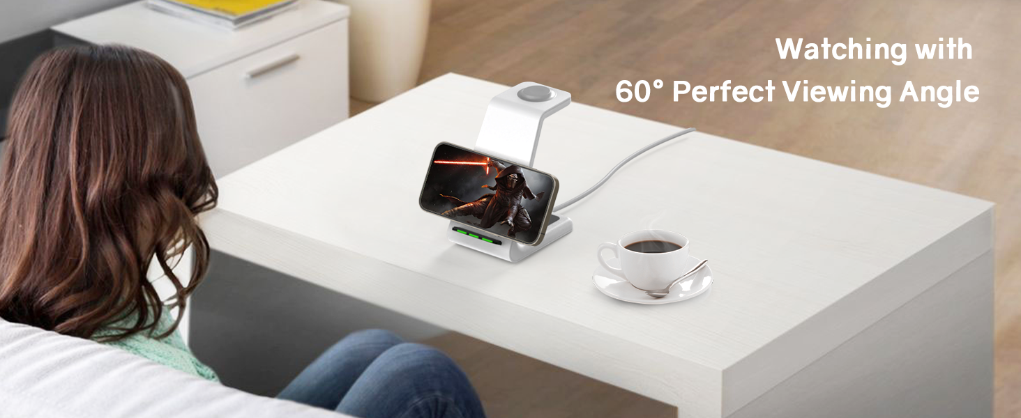 CIYOYO 3 in 1 Wireless Charging Station for iPhone Wireless Charger