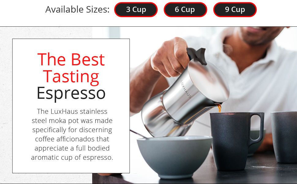 moka pot stovetop espresso maker stainless steel italian cuban mocha coffee food-safe gas electric