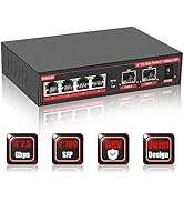ienRon 6 Ports 2.5G Unmanaged Network Switch,4x2.5G Base-T Ports,2x10G SFP,60Gbps Ethernet Switch...