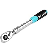 DURATECH 1/2-Inch Drive Extendable Ratchet, 90-Tooth Quick-release Ratchet Wrench with Cushion Ha...