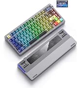 Aula NOVA75 Wireless Mechanical Keyboard,75% Gasket Mount Tri-Mode Custom Keyboard with 1.14" Sma...