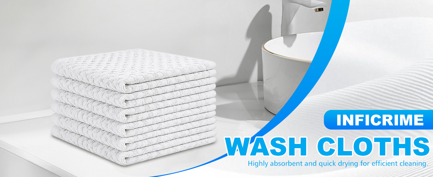 100% Cotton Wash Cloths
