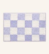 GRANNY SAYS Checkered Purpel Bathroom Rugs, 24