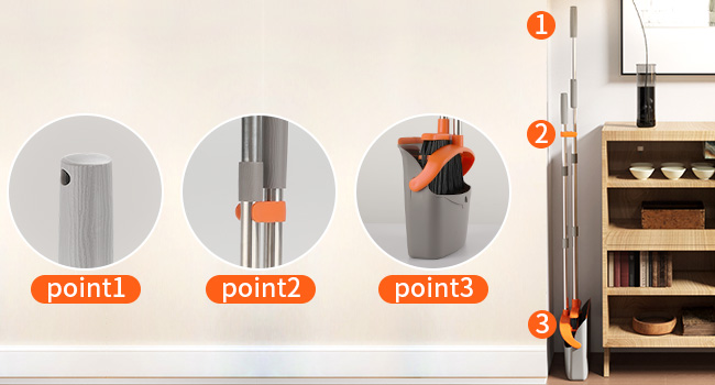 Broom and Dustpan Set New Orange