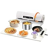 Warming Mat for Food – Full Surface Heating Silicone Electric Tray with 3 Temp Levels, Auto Shut-...