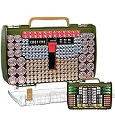 Large Capacity 269 Battery Organizer Storage Case with Tester, Double-Side Battery Holder Contain...
