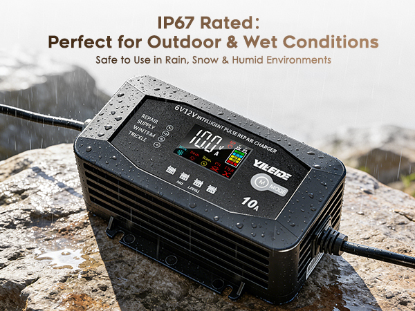 Waterproof Battery Charger – Automatic Maintainer, Trickle Charger &amp;amp;amp;amp; Desulfator