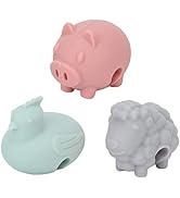 ZJchao 3pcs Anti-Scalding Pot Side Clips, Prevent Overflow Cute Animal Shape Silicone Utensils Po...