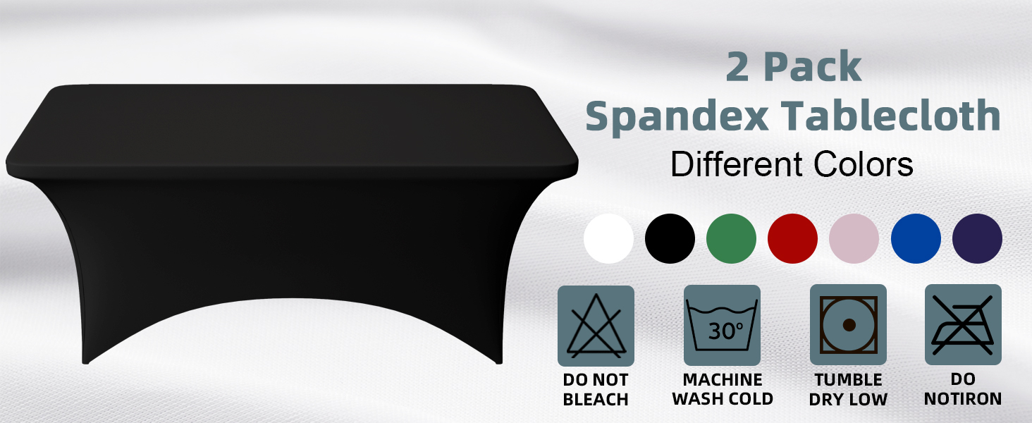 black stretch table cover 6ft