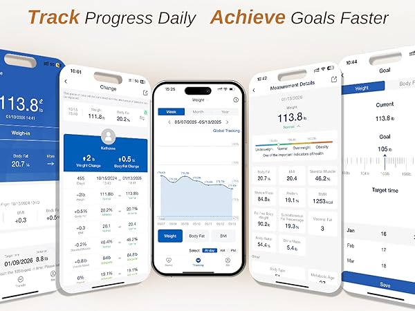 14 Body Composition analysis smart scale with bmi body fat muscle mass BMR visceral fat body water