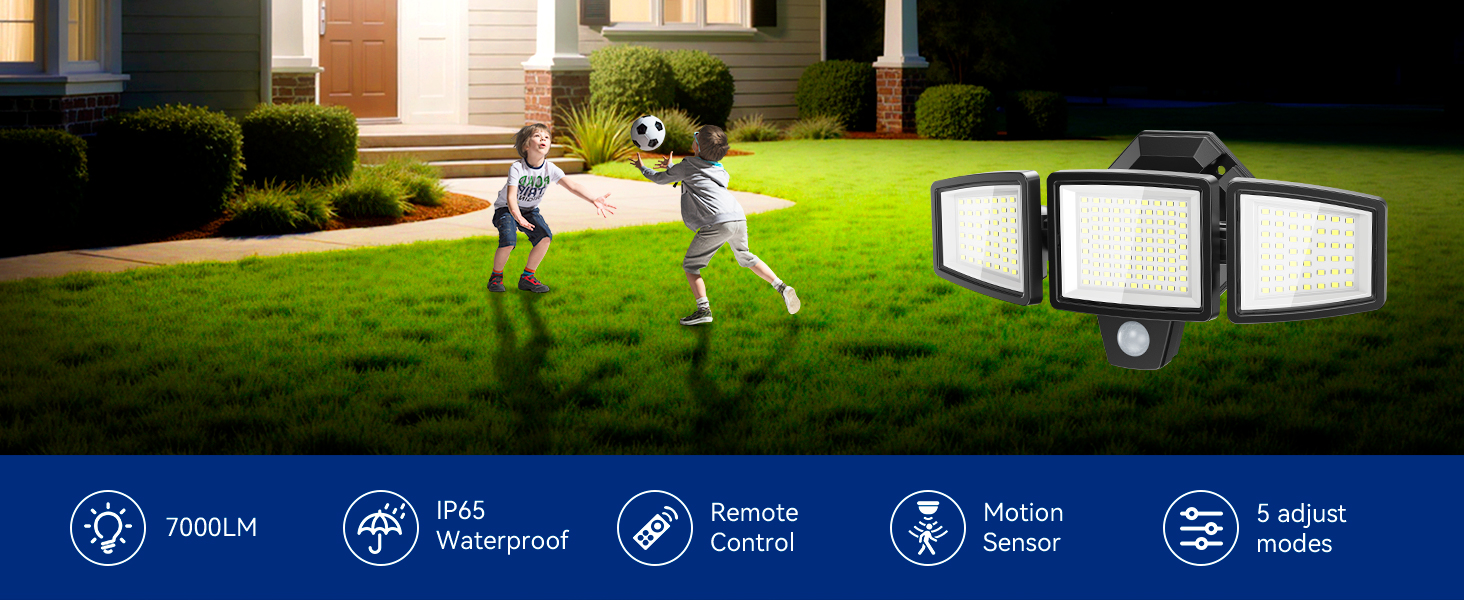 LED Motion Flood Sensor Outdoor Lights