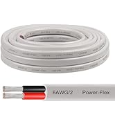 6 Gauge Marine Wire, 5FT 6 AWG Tinned Copper Oxygen-Free Boat Cable Duplex, Waterproof &amp; Corrosio...