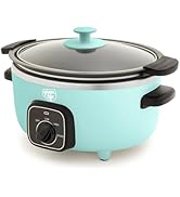 GreenLife 3.5QT Slow Cooker, Non-Toxic PFAS-Free Ceramic Nonstick Removable Interior Bowl, Progra...