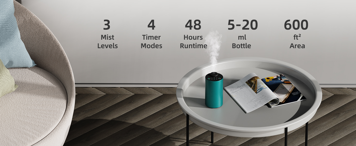 waterless scent diffuser for essential oil air mist aroma spring break drift car freshener fragrance