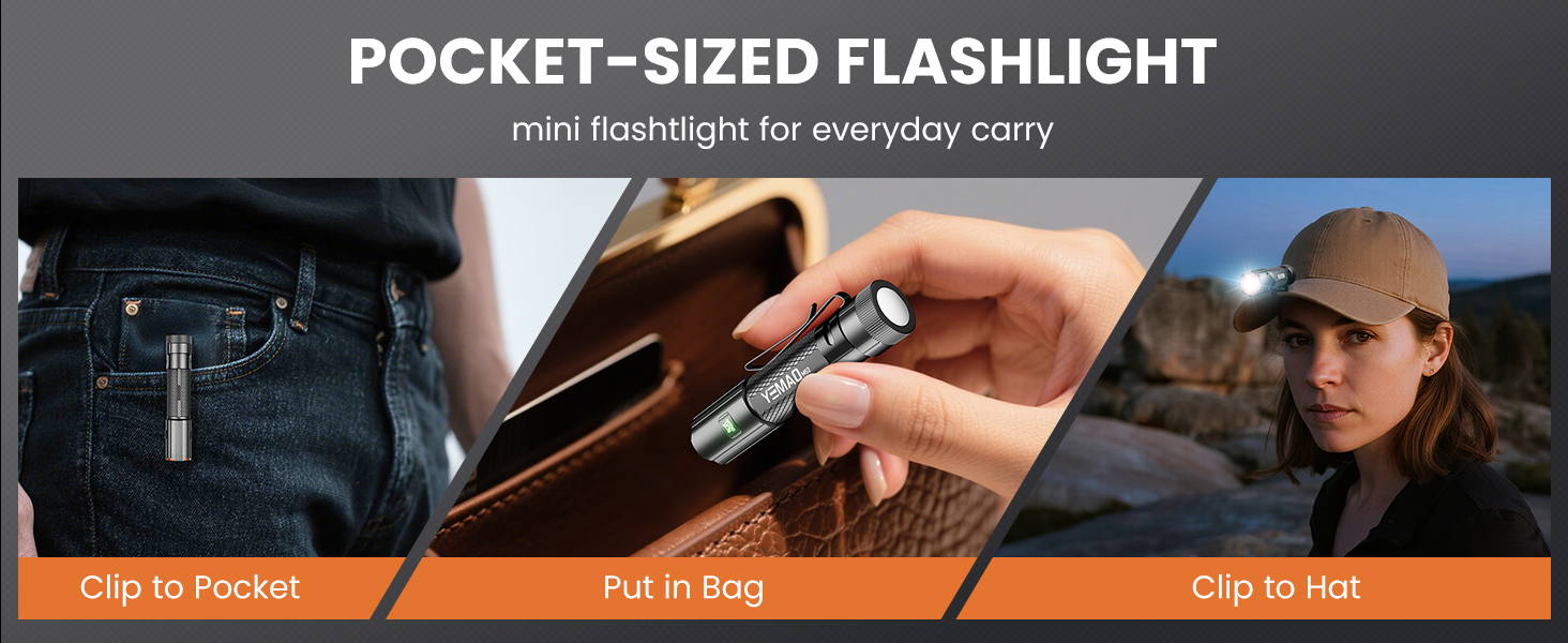 pocket flashlight rechargeable