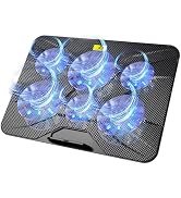 AICHESON Laptop Cooling Pad with 6 High-Speed Fans, Laptop Cooler with Adjustable Angles, Compati...