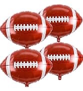 Rugby-Balloons Football-Balloon 4Pcs 26 inch Football Foil Balloons Sports Party Decor Game Day B...