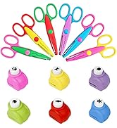 Asdirne Decorative Scissors, Kids Craft Scissors with Various Interesting Patterns, Safe for Kids...