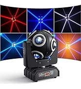 FODEXAZY 150W Moving Head Light 8 LEDs RGBW 360°Rotation DJ Light DMX 512 14CH with Sound Activat...