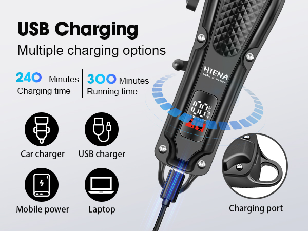 HIENA PRO BLACK Hair Clipper