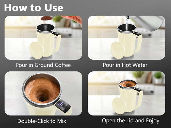 self stirring coffee mug