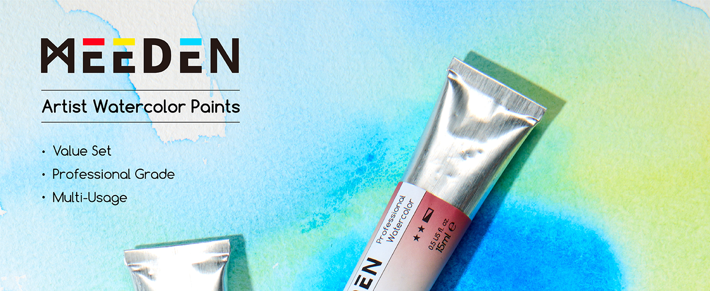 MEEDEN Artist Watercolor Paint – a single, professional-grade tube offering rich, vibrant color.
