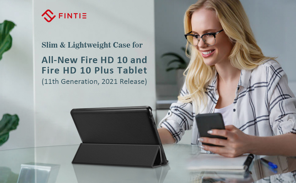 Kindle Fire hd 10 case cover 2021 sleeve bag flip folding magnetic Rotatable Kickstand Shockproof