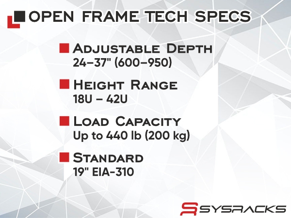 OPEN FRAME TECH SPECS MATRIX