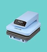 PYD Life 120 V Auto Heat Press Machine for T Shirts 15" x 15" Touch Screen Light Blue Smart Heat ...