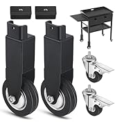 Petrirufun Universal Caster Wheels for Blackstone 28" Griddle, Griddle Wheels Parts for Blackston...