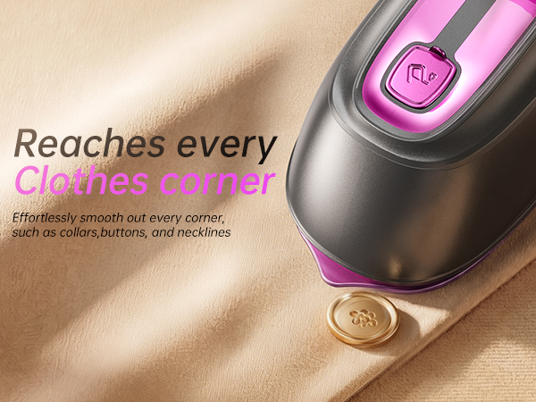 designed for detailed, thorough wrinkle removal in hard-to-reach spots on clothing.