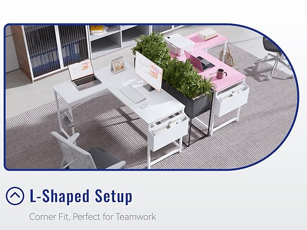 L shaped desk