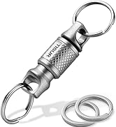 TISUR Titanium Quick Release Keychain, Retractable Key Chain Detachable Keychain Clip,Pull Apart ...