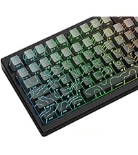 dagaladoo Black Spider Web Key caps Shine Through Keycap Set Side Printed Keyboard caps Cherry Profi...