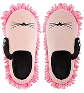 Frjjthchy Cartoon Cat Mop Slippers Microfiber Clean Dusting Slippers Detachable Mopping Shoes for...