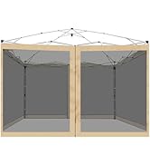 Canopy Mosquito Net for 8x8 Pop up Canopy Gazebo Tent, Replacement Netting Screen Mesh Sidewalls ...
