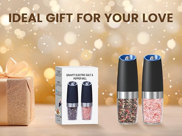 KIARYUOLL Gravity Electric Salt And Pepper Grinder Set