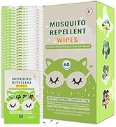 60 PCS Mosquito Repellent Wipes, Individually Wrapped Insect Repellent Wipes Made of Natural Plan...