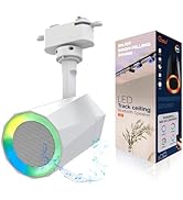 Gsou RGB Track Light Bluetooth Speakers, Bluetooth Ceiling Speakers, H Type Track Head/Rotatable/...