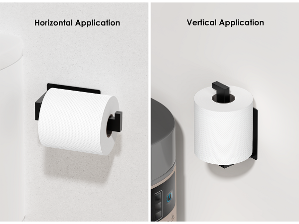 Auxmir toilet paper holder can be used horizontally/vertically, flexible wall-mounted installation