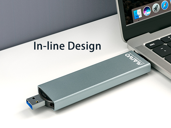 M.2 SSD Enclosure for NVME &amp; SATA, USB A to USB C M.2 SSD Enclosure