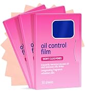 3 Packs Oil Blotting Sheets for Face (150 Sheets) - Oil Absorbing Blotting Papers for Oily Skin, ...