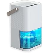 Litever Dehumidifier Dual Core Compact Quiet for Home. Portable, Auto Shut OFF, 57OZ Water Tank. ...