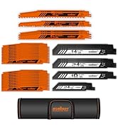 HORUSDY 40-Piece Reciprocating Saw Blade Set for Wood &amp; Metal | Includes Pruning, Wet Wood, PVC a...